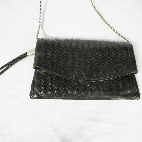Calonge cross body purse EUC soft leather and a sparkly chain - Picture 1 of 8